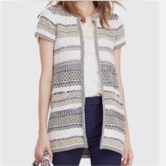 Diane Von Furstenberg M Aaryn stripe transitional knit woman classic cardigan - Picture 2 of 9
